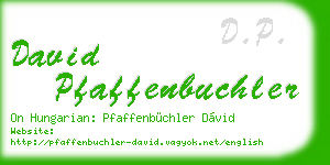 david pfaffenbuchler business card