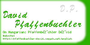 david pfaffenbuchler business card